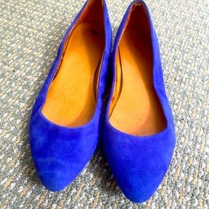 Madewell blue suede flats